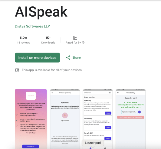 AISpeak: Practice english speaking with ai powered evaluation
