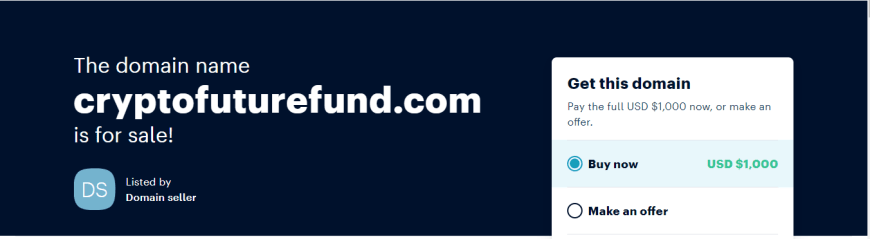 “cryptofuturefund” Domain Name is for Sale